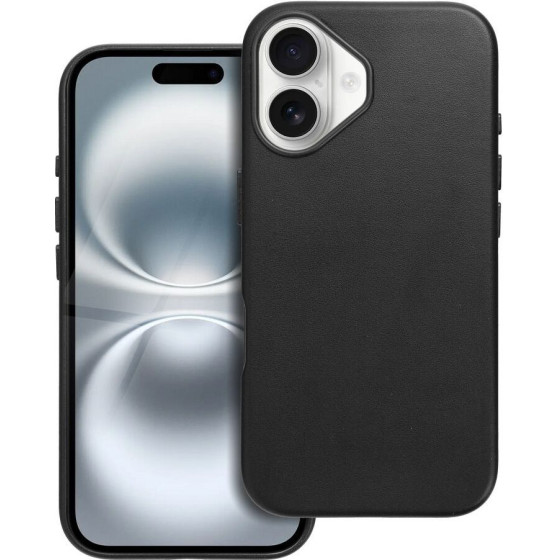 Leather Mag Cover Case For Iphone 16 Black OEM