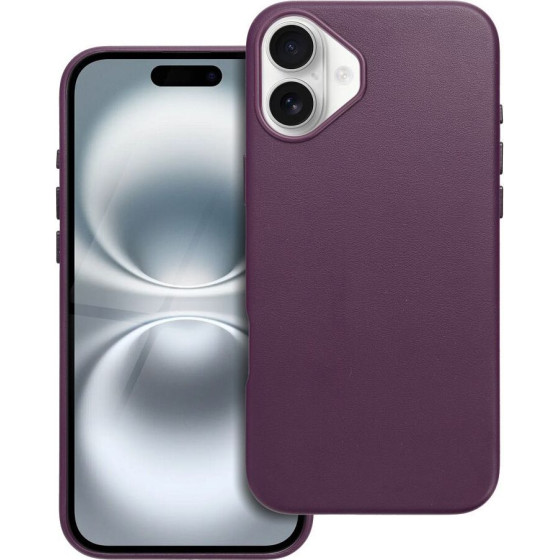 Leather Mag Cover Case For Iphone 16 Plus Dark Violet OEM