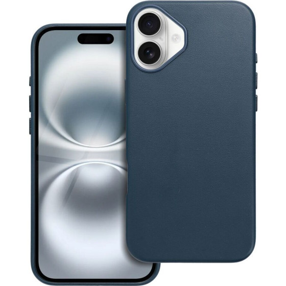 Leather Mag Cover Case For Iphone 16 Plus Indigo Blue OEM