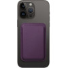 Leather Mag Wallet Compatible With Magsafe Dark Violet OEM