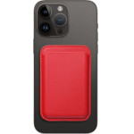 Leather Mag Wallet Compatible With Magsafe Red OEM