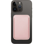 Leather Mag Wallet Compatible With Magsafe Sand Pink OEM