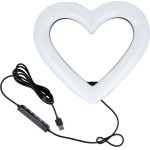 Led Ring Stream Rgb Lamp 10'' With Holder For Mobile Heart + Tripod JM26-10 Black OEM