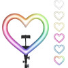 Led Ring Stream Rgb Lamp 10'' With Holder For Mobile Heart + Tripod JM26-10 Black OEM