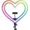 Led Ring Stream Rgb Lamp 10'' With Holder For Mobile Heart + Tripod JM26-10 Black OEM