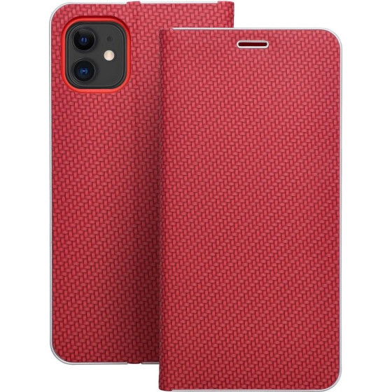 Luna Book Carbon For Iphone 11 Red OEM