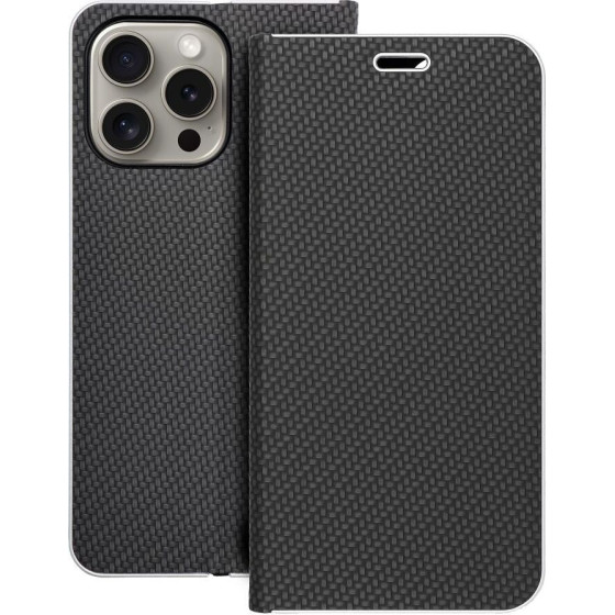 Luna Book Carbon For Iphone 15 Pro Max Black OEM