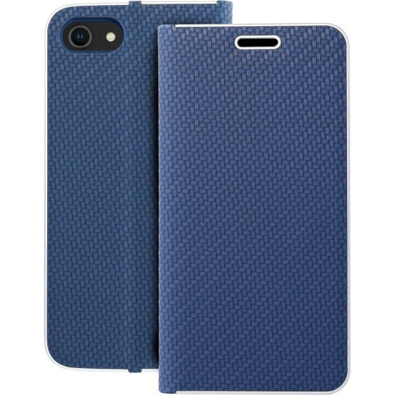 Luna Book Carbon For Iphone 7 / 8 / Se 2020 / Se 2022 Blue OEM