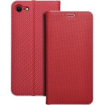 Luna Book Carbon For Iphone 7 / 8 / Se 2020 / Se 2022 Red OEM