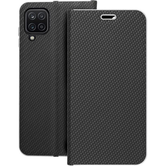 Luna Book Carbon For Samsung A12 / M12 Black OEM