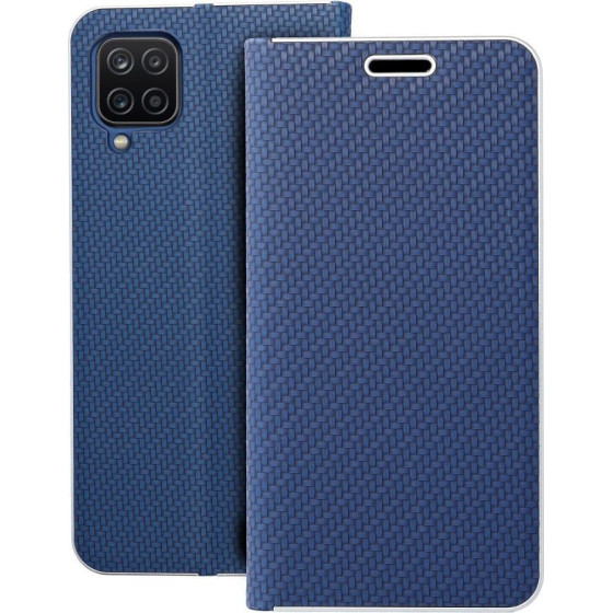 Luna Book Carbon For Samsung A12 / M12 Blue OEM
