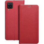 Luna Book Carbon For Samsung A12 / M12 Red OEM