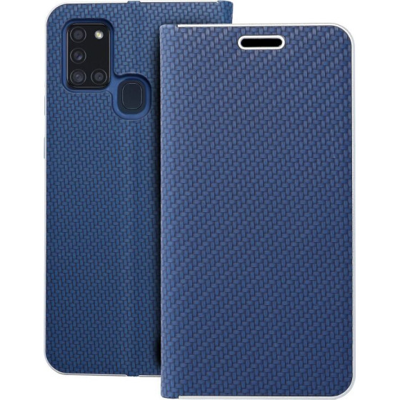 Luna Book Carbon For Samsung A21s Blue OEM