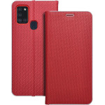 Luna Book Carbon For Samsung A21s Red OEM