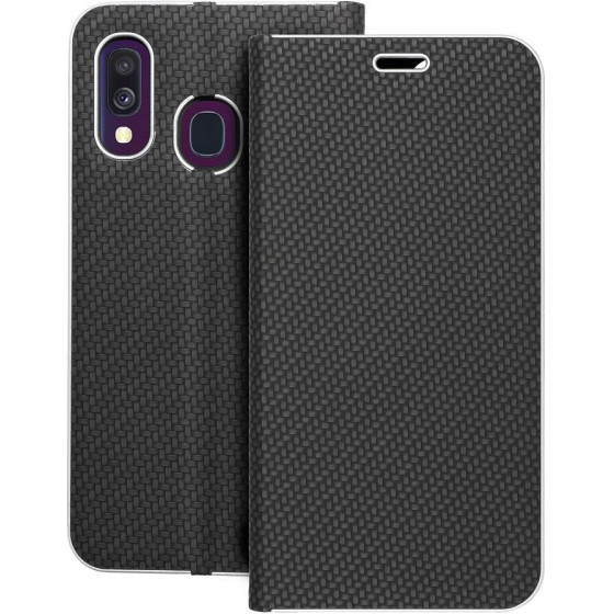 Luna Book Carbon For Samsung A40 Black OEM