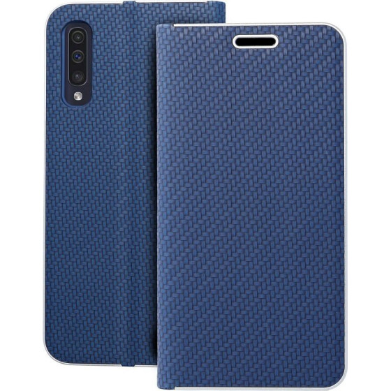 Luna Book Carbon For Samsung A50 Blue OEM