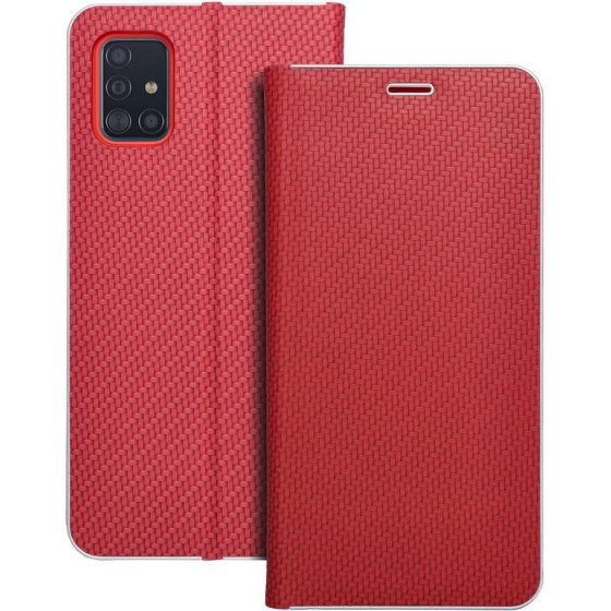 Luna Book Carbon For Samsung A51 Red OEM