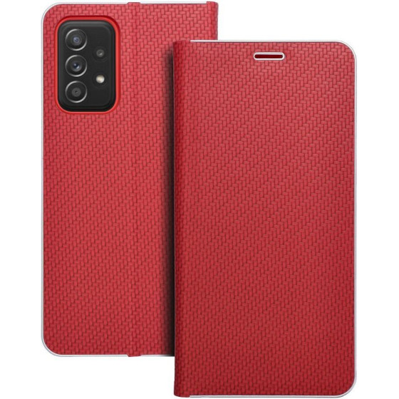 Luna Book Carbon For Samsung A52 5G / A52 Lte ( 4G ) / A52s 5G Red OEM