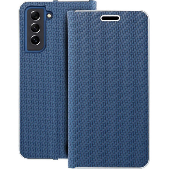 Luna Book Carbon For Samsung S21 Blue OEM