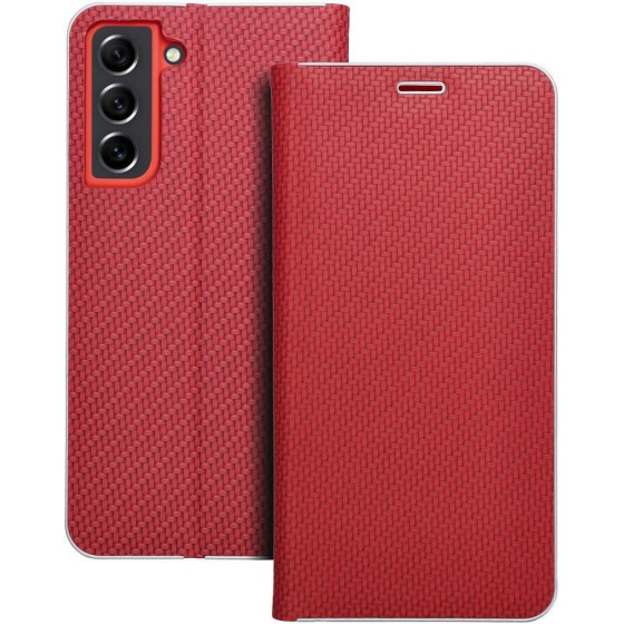 Luna Book Carbon For Samsung S21 Fe Red OEM