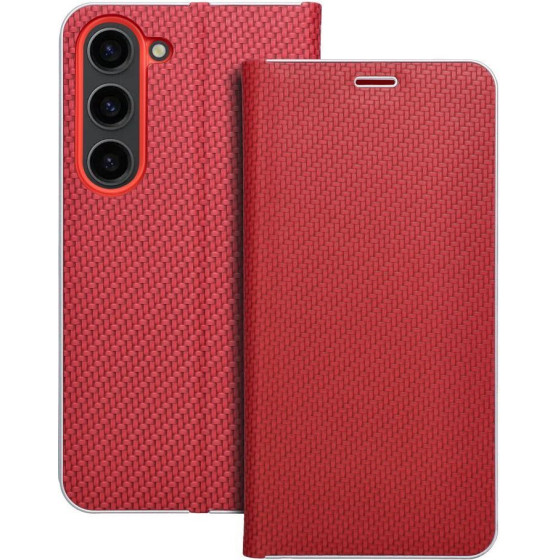 Luna Book Carbon For Samsung S23 Red OEM