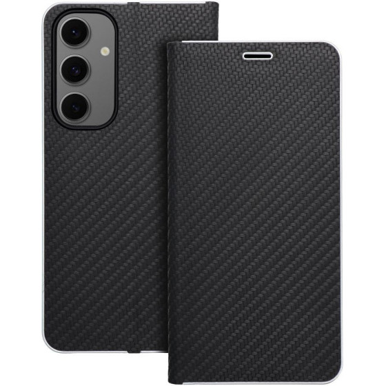 Luna Book Carbon For Samsung S24 Fe Black OEM