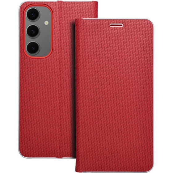 Luna Book Carbon For Samsung S24 Fe Red OEM