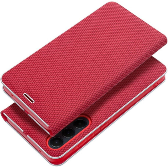 Luna Book Carbon For Samsung S25 Red OEM