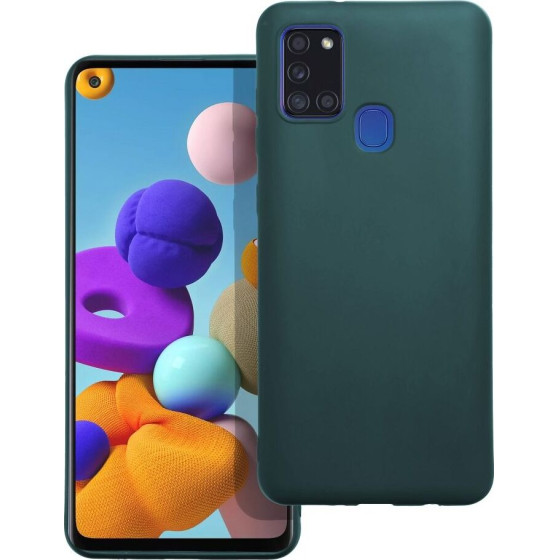 Matt Case For Samsung A21S Dark Green OEM
