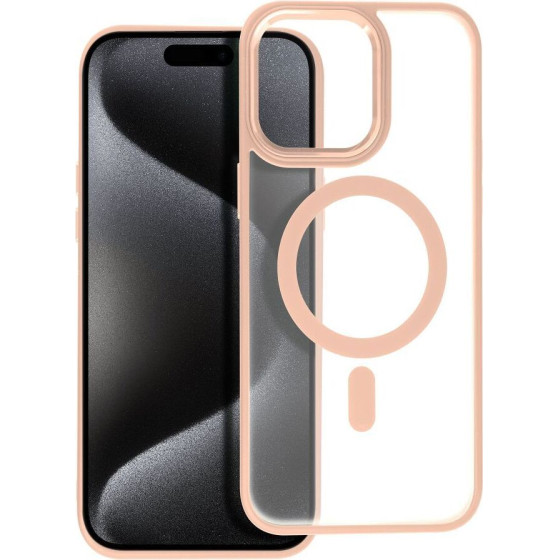 Matte Mag Cover Case Compatible With Magsafe For Iphone 15 Pro Max Pink OEM