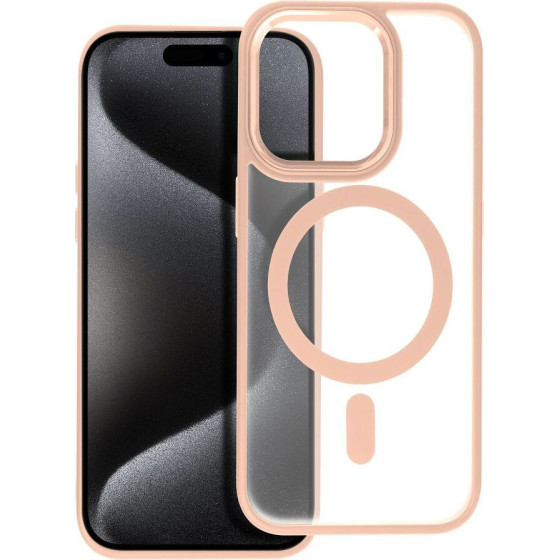 Matte Mag Cover Case Compatible With Magsafe For Iphone 15 Pro Pink OEM