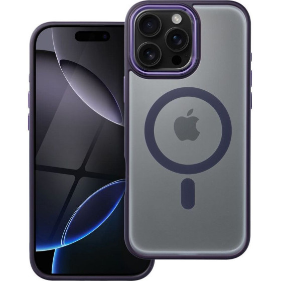 Matte Mag Cover Case Compatible With Magsafe For Iphone 16 Pro Max Purple OEM