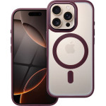 Matte Mag Cover Case Compatible With Magsafe For Iphone 16 Pro Plum Red OEM