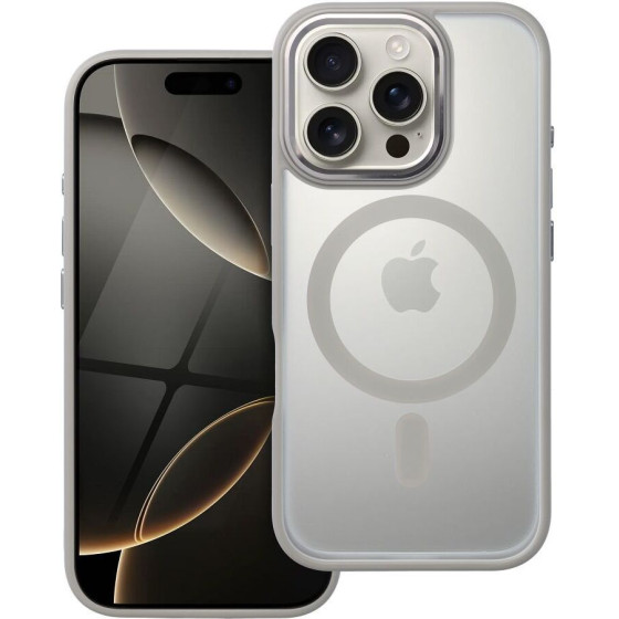 Matte Mag Cover Case Compatible With Magsafe For Iphone 16 Pro Titanium OEM