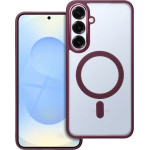 Matte Mag Cover Case Compatible With Magsafe For Samsung S25 Plus Plum Red OEM