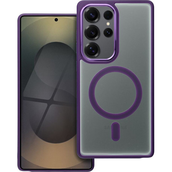 Matte Mag Cover Case Compatible With Magsafe For Samsung S25 Ultra Purple OEM