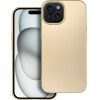 Metallic Case For Iphone 15 Gold OEM