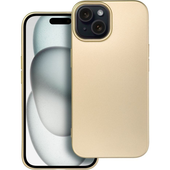 Metallic Case For Iphone 15 Gold OEM