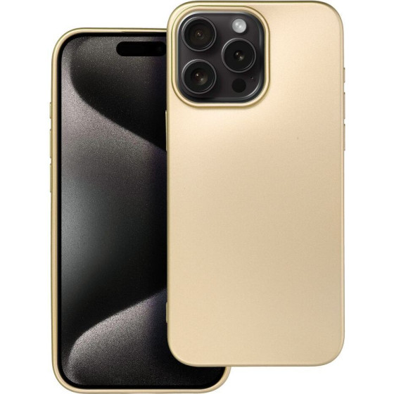 Metallic Case For Iphone 15 Pro Max Gold OEM