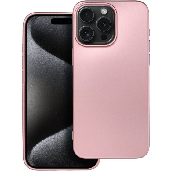 Metallic Case For Iphone 15 Pro Max Pink OEM