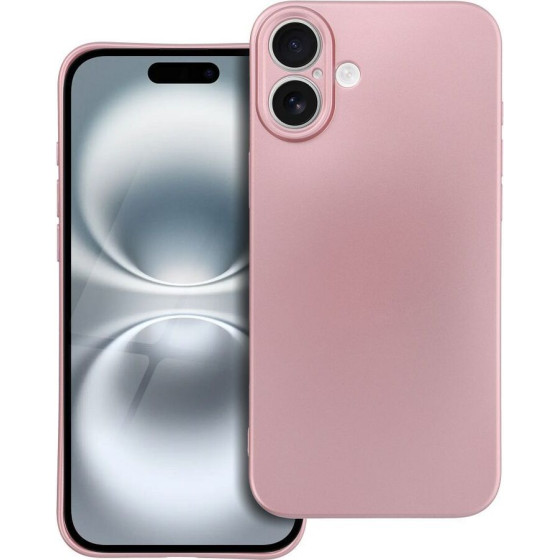 Metallic Case For Iphone 16 Plus Pink OEM