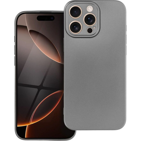 Metallic Case For Iphone 16 Pro Max Grey OEM
