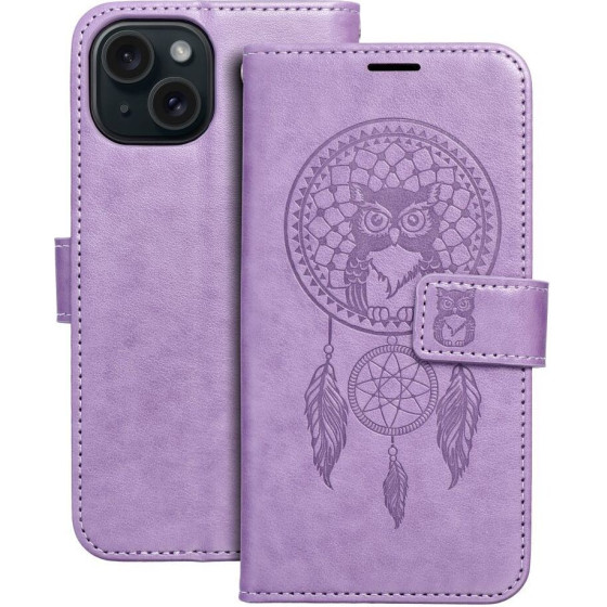 Mezzo Book Case For Iphone 15 Dreamcatcher Purple OEM