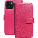 Mezzo Book Case For Iphone 15 Mandala Magenta OEM