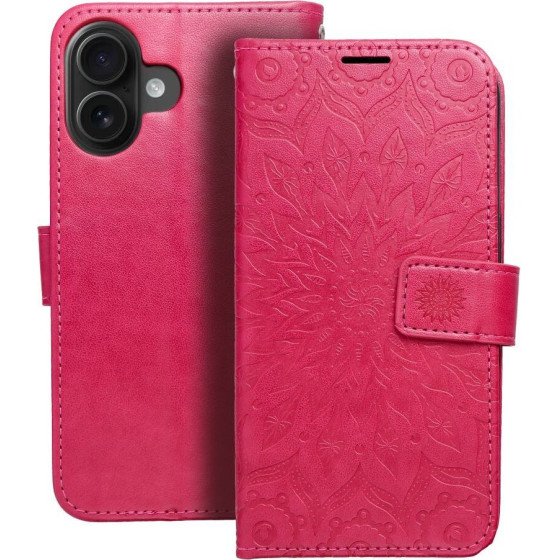 Mezzo Book Case For Iphone 16 Mandala Magenta OEM
