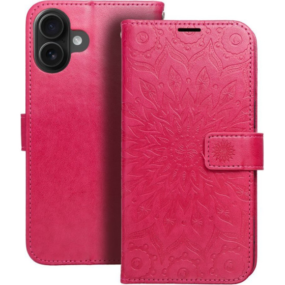 Mezzo Book Case For Iphone 16 Plus Mandala Magenta OEM