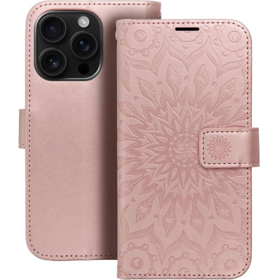 Mezzo Book Case For Iphone 16 Pro Mandala Rose Gold OEM