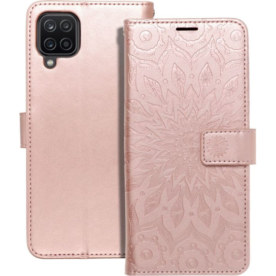 Mezzo Book Case For Samsung A12 / M12 Mandala Rose Gold OEM