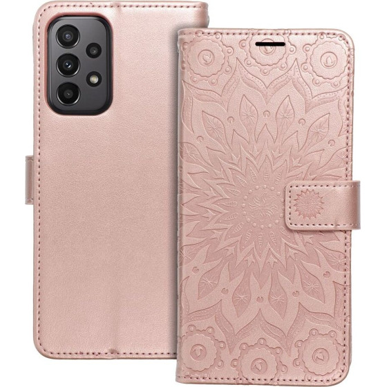 Mezzo Book Case For Samsung A23 5G Mandala Rose Gold OEM