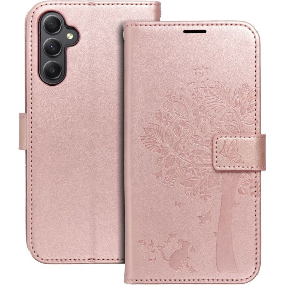 Mezzo Book Case For Samsung A34 5G Tree Rose Gold OEM